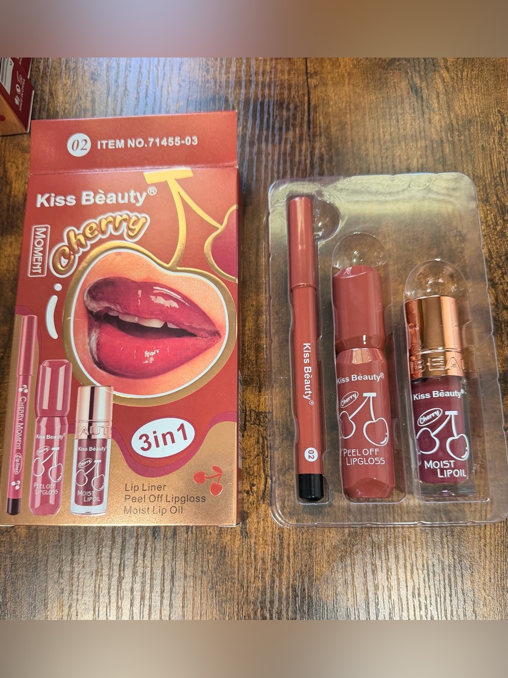 Kiss Beauty Shade #2: 3-in-1 Lip Set
